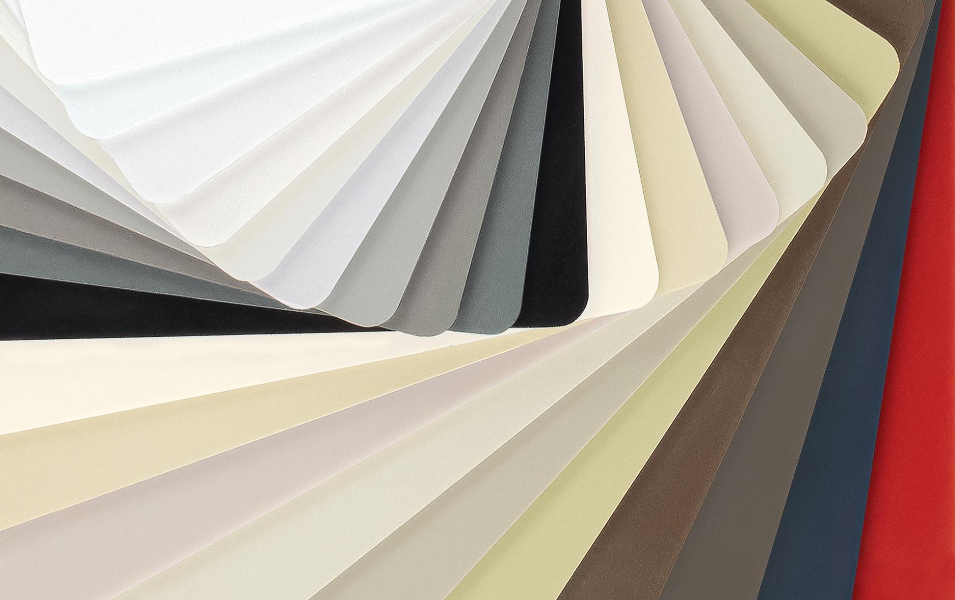 New satin finish color palette for Lutron wall plates including whites, grays, neutrals, and red.